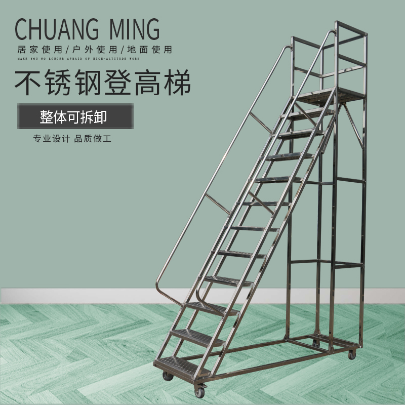 Stainless steel climbing ladder (detachable as a whole)