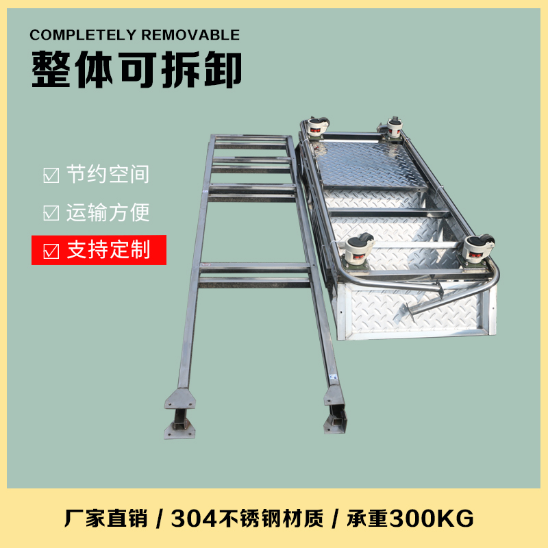 Stainless steel climbing ladder