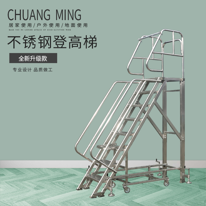 Stainless steel climbing ladder
