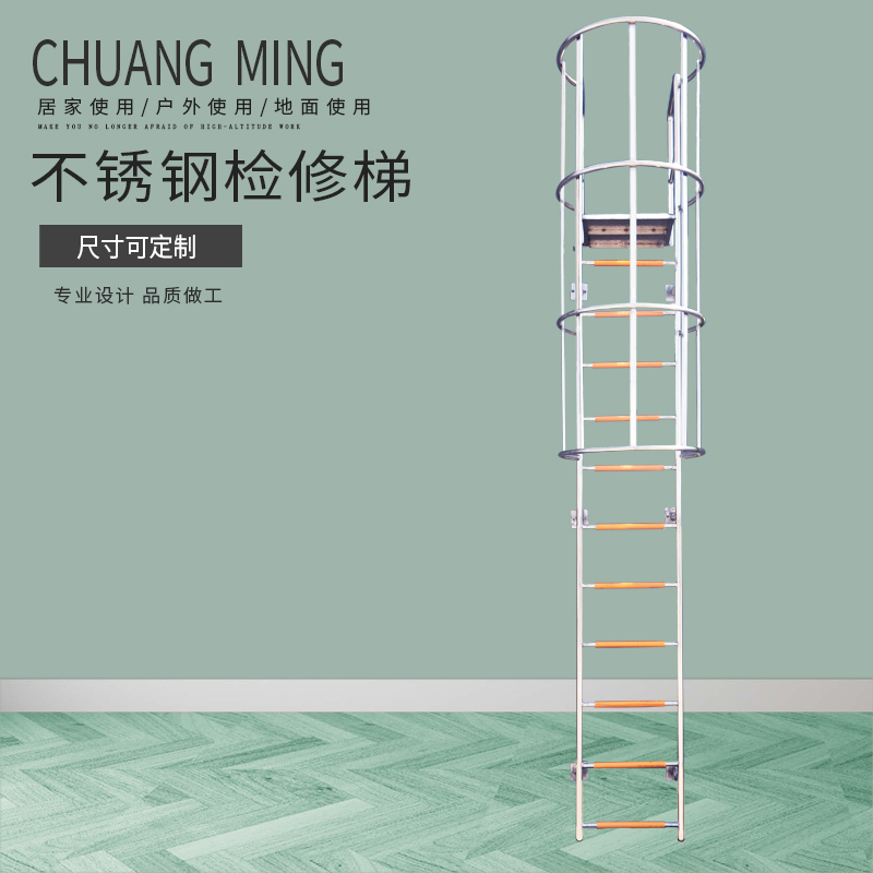 Stainless steel maintenance ladder