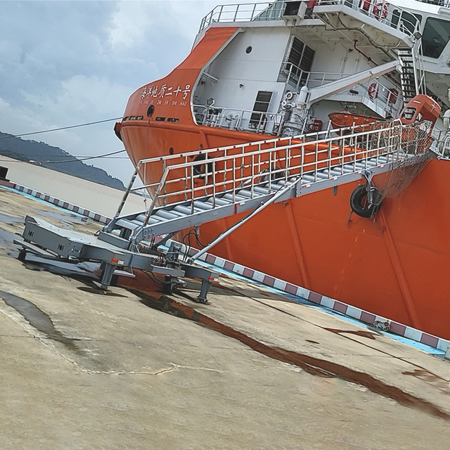 Self controlled boarding ladder